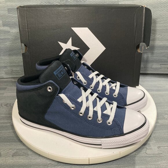 Converse Chuck Taylor All Star High Street Mid Sneakers Mens 11 Dark Blue Black - Picture 5 of 6